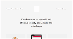 Desktop Screenshot of kateroncoroni.com